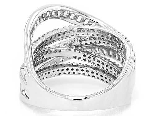 Pre-Owned Bella Luce® 3.01ctw White Diamond Simulant Rhodium Over Sterling Silver Ring - Size 9
