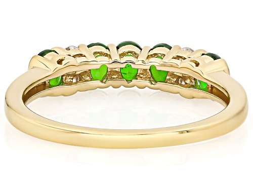 Pre-Owned 0.90ctw Chrome Diopside with 0.12ctw 18K Yellow Gold Over Sterling Silver Ring - Size 9
