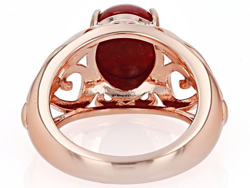 Pre-Owned Timna Jewelry Collection™ 11.5x9.5mm Red Coral Copper Solitaire Ring - Size 8