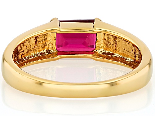 Pre-Owned 1.02ct Grape Color Garnet 18k Yellow Gold Over Sterling Silver Band Ring - Size 6