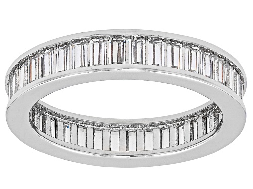 Pre-Owned Bella Luce® 10.82ctw White Diamond Simulant Rhodium Over Brass Ring Set of 4 - Size 6