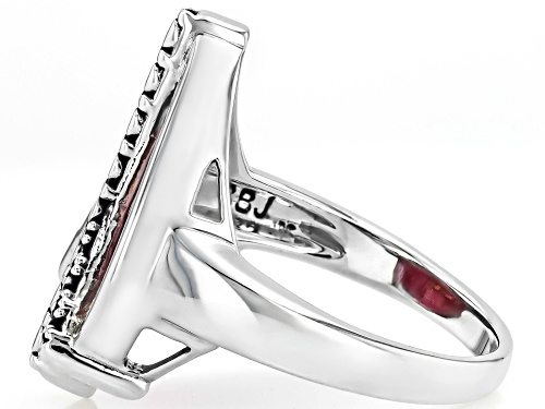 Pre-Owned Southwest Style by JTV™ Purple Spiny Oyster Shell Sterling Silver Peace Sign Ring - Size 12