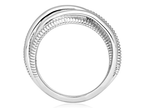 Pre-Owned Judith Ripka Couture Eternity Rhodium Over Sterling Silver Ring - Size 6