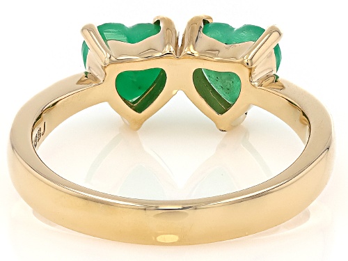 Pre-Owned 1.18ctw Emerald 10K Yellow Gold Ring - Size 7