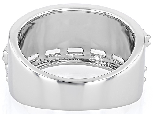Pre-Owned MOISSANITE FIRE® 1.08CTW DEW BAGUETTE AND ROUND PLATINEVE® RING - Size 9