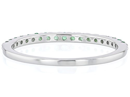 Pre-Owned 0.26ctw Tsavorite Rhodium Over Sterling Silver Ring - Size 9