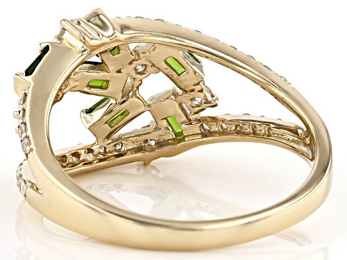 Park Avenue Collection® 0.42ctw Chrome Diopside & 0.40ctw White Diamond 14K Yellow Gold Ring - Size 7