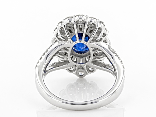 Park Avenue Collection® 1.80ct Blue Kyanite And 1.50ctw White Diamond 14k White Gold Cocktail Ring - Size 7