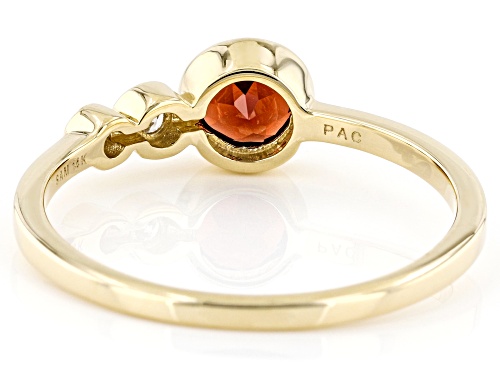 Park Avenue Collection® 0.72ctw Garnet and Diamond 14k Yellow Gold January Birthstone Ring - Size 7