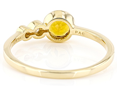 Park Avenue Collection® 0.50ctw Citrine And Diamond 14k Yellow Gold November Birthstone Ring - Size 7