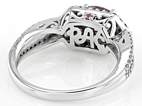 Park Avenue Collection® Lavender and Pink Spinel With White Diamond 14k White Gold Ring 1.00ctw - Size 9