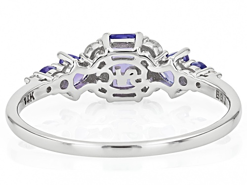 Park Avenue Collection® 0.48ctw Tanzanite And 0.16ctw White Diamond 14k White Gold Ring - Size 9
