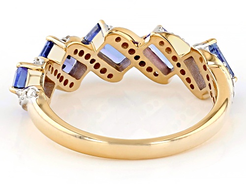 Park Avenue Collection® 1.54ctw Tanzanite And .25ctw White Diamond 14k Yellow Gold Band Ring - Size 6
