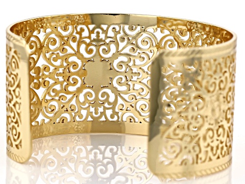 Paula Deen Jewelry™ 14k Gold Over Brass, Wrought Iron Design Filigree Cuff Bracelet