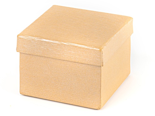 Pre-Owned Wooden Presentation Earring/Pendant Box with White Faux Leather Lining