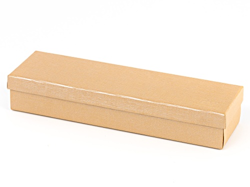 Pre-Owned Wooden Presentation Bracelet Box with White Faux Leather Lining