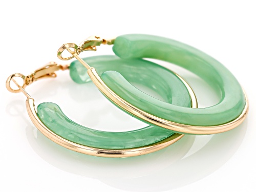 Pre-Owned Off Park® Collection, Multi-Color Acrylic Gold Tone Set of 3 Hoop Earring