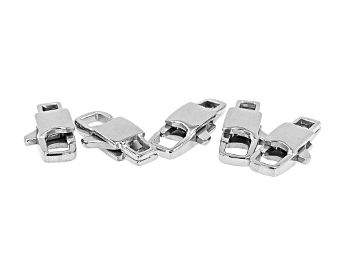 Pre-Owned Stainless Steel Square Lobster Style Clasps in 4 Styles Appx 20 Pieces