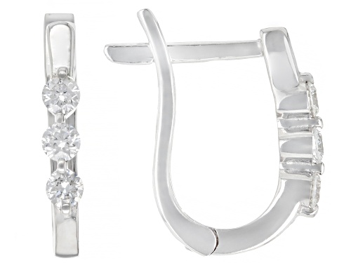 Pre-Owned Prazana® Lab-Grown Diamonds .50ctw Diamond Rhodium Over Sterling Silver Pendant & Earring