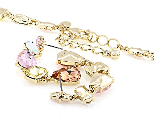 Pre-Owned Off Park® Collection, Multi-Color Crystal Gold Tone Necklace & Earring Set