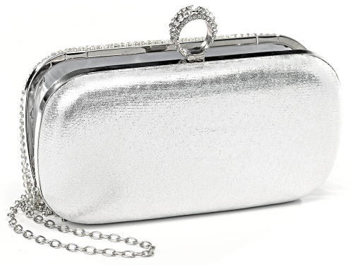 Pre-Owned Off Park® Collection White Acrylic Silver Tone Tassel Clutch