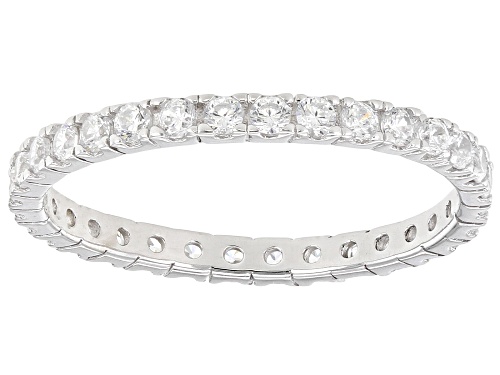Pre-Owned Bella Luce ® 6.80ctw Rhodium Over Sterling Silver Eternity Band Rings- Set of 5 - Size 6