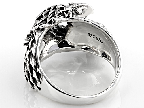 Pre-Owned Southwest Style By JTV™ Rhodium Over Sterling Silver Mens Eagle Ring - Size 11