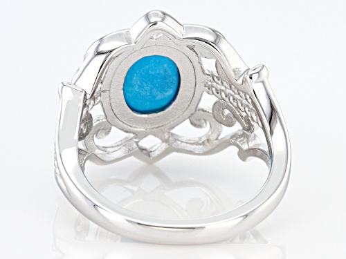Pre-Owned Southwest Style By JTV™ Sleeping Beauty Turquoise Rhodium Over Silver Ring - Size 12