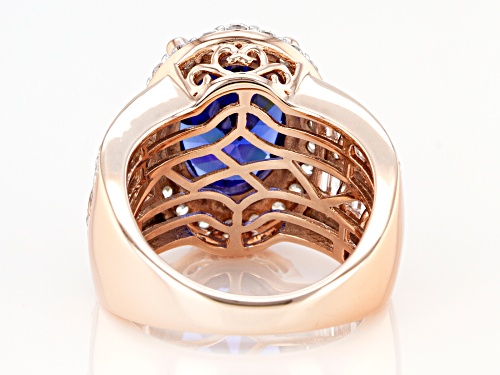 Pre-Owned Bella Luce® Esotica™ 12.25ctw Tanzanite and White Diamond Simulants Eterno™ Rose Ring - Size 6
