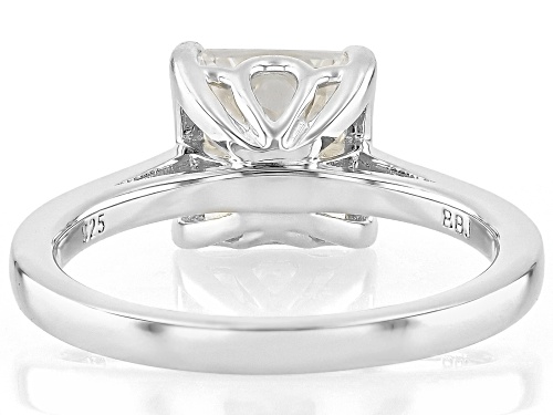 Pre-Owned 3.20CT SQUARE OCTAGONAL GLITTER CUT(TM) STRONTIUM TITANATE RHODIUM OVER SILVER RI - Size 7