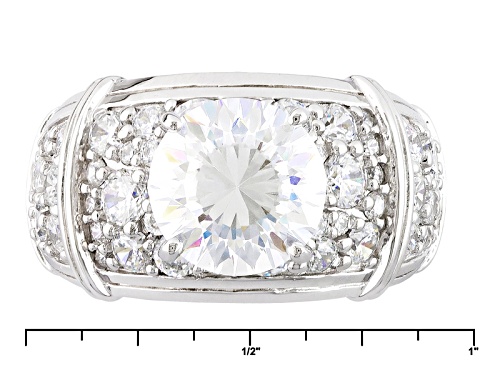 Pre-Owned Bella Luce ® Dillenium 8.26ctw Diamond Simulant Rhodium Over Sterling Silver Ring (4.75ctw - Size 7