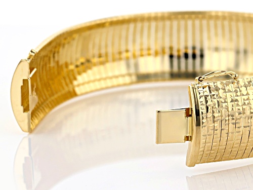 Pre-Owned Moda Al Massimo™ 18K Yellow Gold Over Bronze Omega Link 7.5 Inch Bracelet - Size 7.5