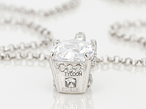 Pre-Owned Tycoon For Bella Luce ® 3.00ctw Diamond Simulant Platineve® Pendant With Chain
