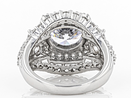 Pre-Owned Bella Luce ® 10.40ctw Rhodium Over Sterling Silver Ring (5.87ctw DEW) - Size 8