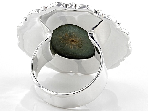 Pre-Owned Artisan Collection of India™ Free-Form Agate Stalactite Slice Sterling Silver Solitaire Ri - Size 9