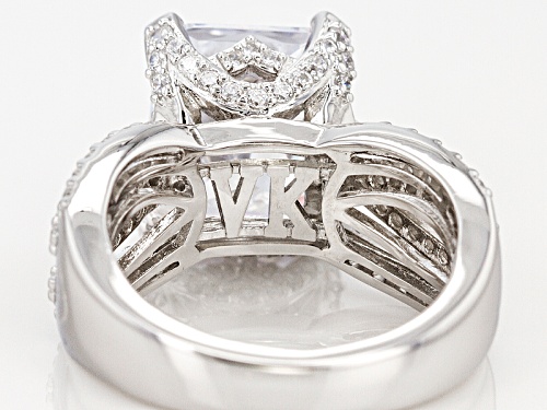 Pre-Owned Vanna K ™ For Bella Luce ® 12.91ctw White Diamond Simulant Platineve® Ring (7.18ctw Dew) - Size 11