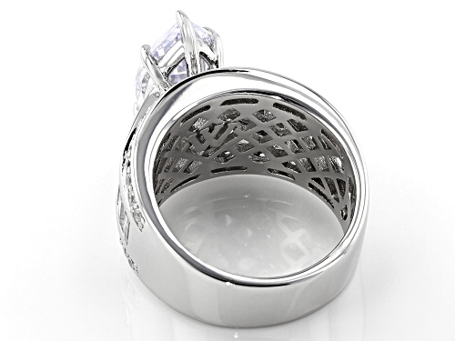 Pre-Owned Charles Winston For Bella Luce ® 11.33ctw Rhodium Over Sterling Silver Ring (7.17ctw DEW) - Size 12