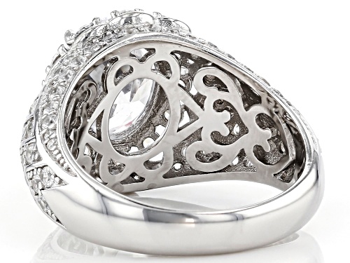 Pre-Owned Bella Luce ® 6.23ctw Rhodium Over Sterling Silver Ring (4.13ctw DEW) - Size 6