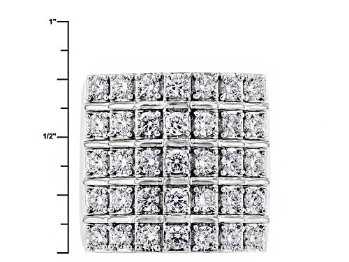 Pre-Owned Bella Luce ® 4.10ctw Diamond Simulant Round Rhodium Over Sterling Silver Ring - Size 8