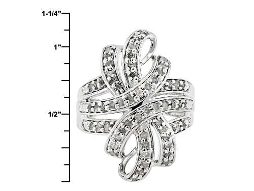 Pre-Owned Emulous™ 1.00ctw Round Diamond Rhodium Over Brass Ring - Size 7