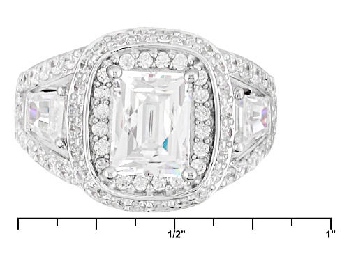 Pre-Owned Tycoon For Bella Luce® 5.24ctw Baguette & Round Platineve® Ring (3.28ctw Dew) - Size 10