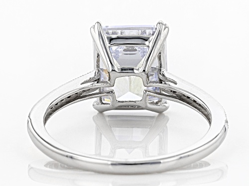 Pre-Owned Bella Luce ® 6.33ctw White Diamond Simulant 10k White Gold Ring (3.91ctw DEW) - Size 6