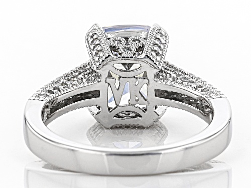 Pre-Owned Vanna K ™ For Bella Luce ® 5.77CTW Diamond Simulant Platineve ™ Over Silver Ring - Size 5
