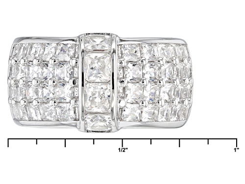 Pre-Owned Bella Luce ® 5.20ctw Rhodium Over Sterling Silver Ring (3.12ctw Dew) - Size 5