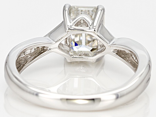 Pre-Owned Moissanite Fire® 1.75ctw Diamond Equivalent Weight Emerald Cut Platineve™ Ring - Size 10