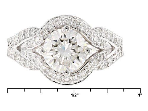 Pre-Owned Moissanite Fire® 2.66ctw Diamond Equivalent Weight Round Platineve™ Ring - Size 8