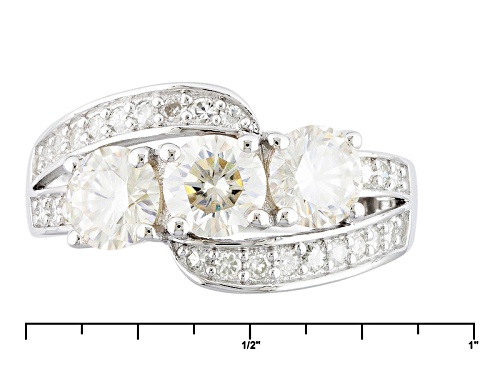 Pre-Owned Moissanite Fire® 2.32ctw Diamond Equivalent Weight Round Platineve™ Ring - Size 7