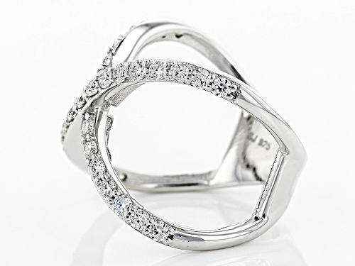 Pre-Owned Moissanite Fire® .93ctw Diamond Equivalent Weight Round Platineve™ Ring - Size 5