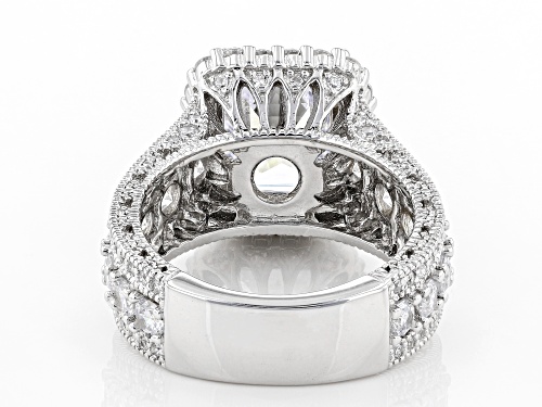 Pre-Owned Bella Luce ® 7.83ctw White Diamond Simulant Rhodium Over Sterling Silver Ring - Size 5