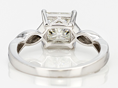 Pre-Owned Moissanite Fire® 1.70ct Dew Square Brilliant Platineve™ Ring - Size 11